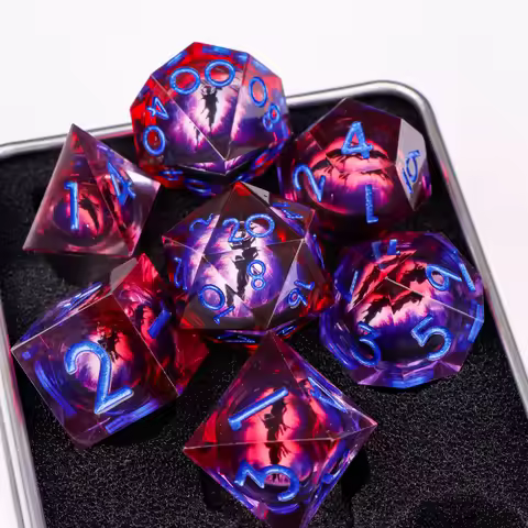 Beholder's Eye Dice for DnD Sharp Edge Resin Dice For Dungeons and Dragons Polyhedral Dice D and D D