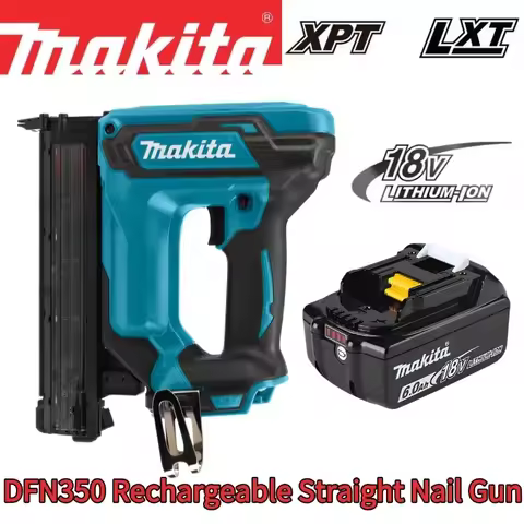 Original Makita DFN350 Cordless Brad Nailer 15-35mm Nails Lightweight Compact for Trim & Finish Carp
