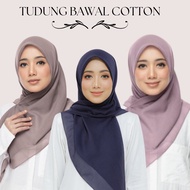TUDUNG BAWAL COTTON BIDANG 45 / BAWAL COTTON PLAIN / TUDUNG AWNING ON POINT