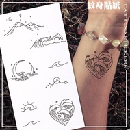 | Spray Single Entry Wave Tattoo Sticker Hand-Painted Style
