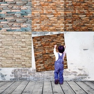 3D Wallpaper Sticker Waterproof Wall Bricks Foam Sticker Self Adhesive Wallpaper Retro Design