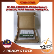 HP 4GB DDR4 2133Mhz CL15 1Rx8 288-Pin UDIMM Desktop PC RAM (PC4-2133P P1N51AA HMA451U6AFR8N-TF)