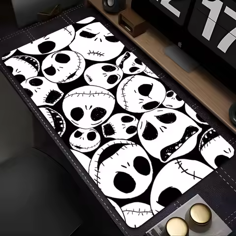 The Nightmare Before Christmas Jack Skellington Mouse Pad Laptop Gaming Accessories Mousepad PC Blac
