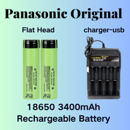Panasonic battery 18650 5000mah lifepo4 with charger and 3.7V Original High Drain For Flashinglight 