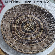 Nito Plate Food - On Hand Size 10 x 9-1/2 inch. 40 Pesos each