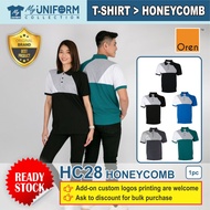 [Original Brand] Oren Sport HC28 Unisex Honeycomb Short Sleeve Collar Polo Shirt / Customize Logo T-