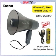 Original Denn DMG-305BG 25W Bluetooth, Record, Siren, USB, Megaphone Loud Hailer Speaker GANTV