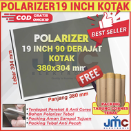 POLARIZER LCD 19 INCH 90 DERAJAT BAGIAN DALAM POLARIS POLARIZER LCD LED DIMENSI 380 X 304 MM KOTAK