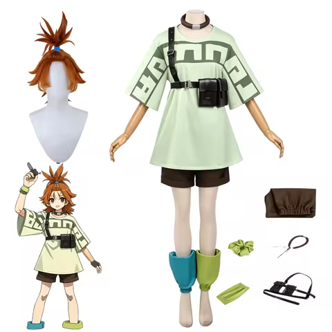 Anime GACHIAKUTA Remlin Cosplay Costume With Wig Full Set Outfit For Halloween Party Role Play