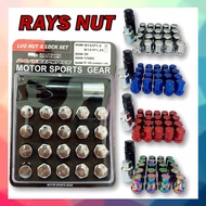 Rays Nut / Rays Wheel Nut / Racing Nut / Nut Besi / Short Steel Heavy Duty Tyre Rays Nut M12xP1.5