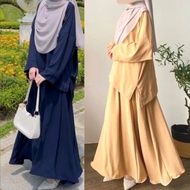 ZAHEERA SET SKIRT BLOUSE DAN ARRIVAL 2025 PRE RAYA LOOSE TOP CY IRONLESS(READY STOCK)