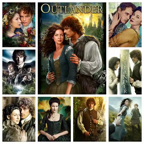 5d Jamie Fraser Outlander Diamond Painting Classical Tv Series Caitriona Balfe Crystal Photo Art Mos
