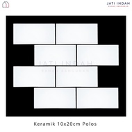 Subway Tile / Keramik Dinding Dapur &amp; Kamar Mandi 10x20cm Kita Polos