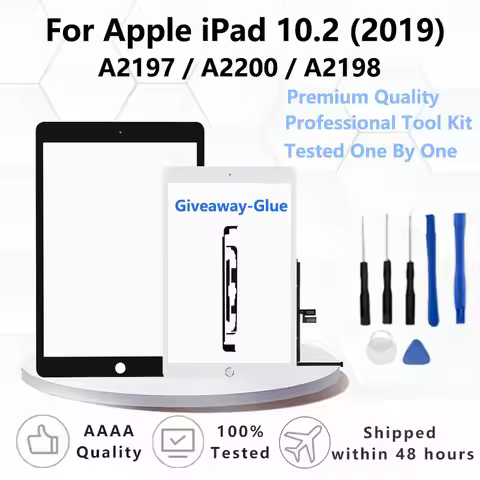 For Apple iPad 10.2 (2019) Touch Screen Digitizer Glass Panel LCD Display For iPad 10.2 (2019) A2197