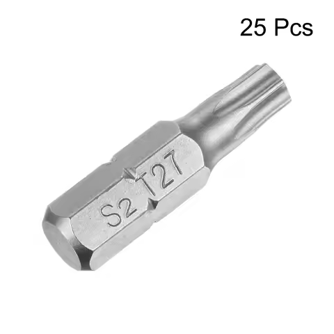 25pcs T6 T7 T8 T9 T10 T15 T20 T27 T30 T40 Torx Screwdriver Bits S2 Alloy Steel 1/4 Inch Hex Shank 25