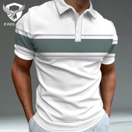 EAGLADE Collared Men's Polo T-shirt for Man in White K11