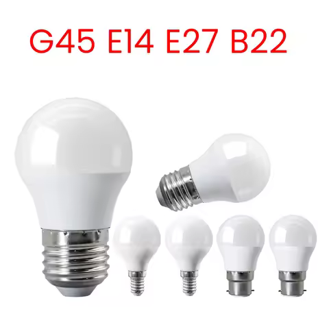 AC220V-240V Mini G45 E14 E27 B22 LED Bulb 3W 5W 6W 7W Eco-Friendly Energy Saving Bulb Non-Flicker 30