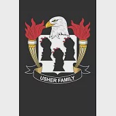 Usher: Usher Coat of Arms and Family Crest Notebook Journal (6 x 9 - 100 pages)