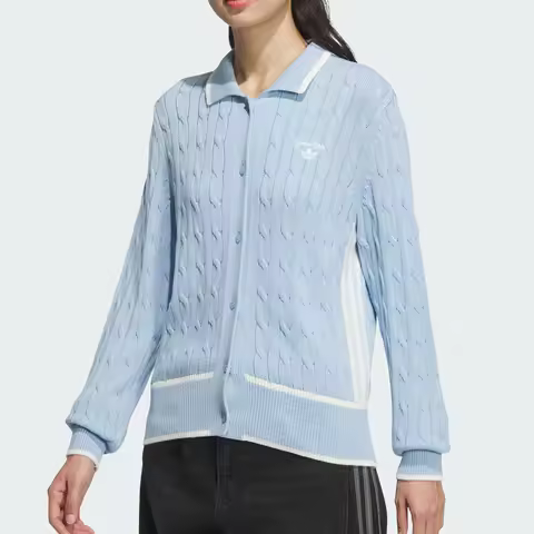 Adidas Official Authentic Originals Women's Fashion Retro Knit Jacket JM8018