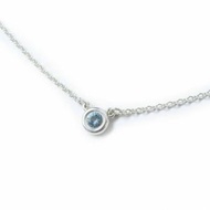 品相極佳的 TIFFANY & Co. Tiffany 顏色 by the Yard 項鍊，925 SV 純銀Aquamarine和淺藍色，帶盒子和防塵袋。