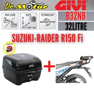 SUZUKI RAIDER R150 Fi 150R GIVI HRV HEAVY DUTY MONORACK MONO RACK J TAPAK REAR BOX KOTAK BLKG TOP CASE B32NM B33NM E250N
