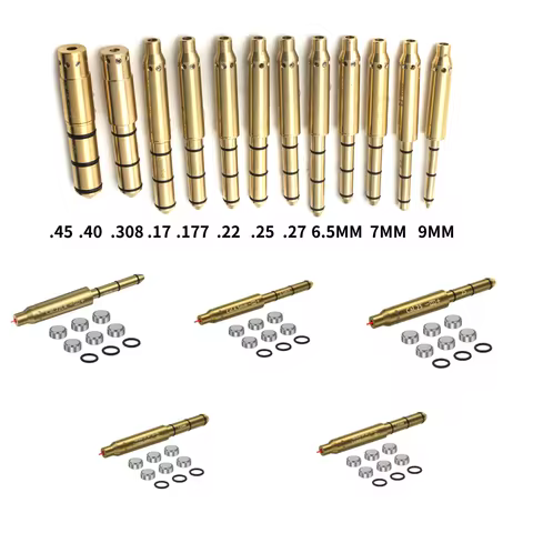 Tactical Laser Boresighter .22LR/.177/ 9MM/ 6.5MM/6MM/308/7.62/.45/.40/.25/.27 Caliber for Pistol Ri