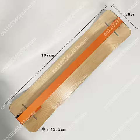 Maple Wood Balance Board for Slackline Training, Multi-Functional Yoga & Ski Fitness Equipment with 