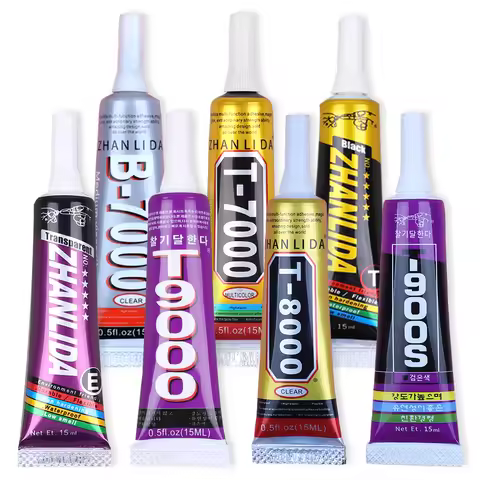 Zhanlida Glue for Phone Speaker Jewelry Adhesive Rhinestones Textile Craft Fabric Cloth Black Transp
