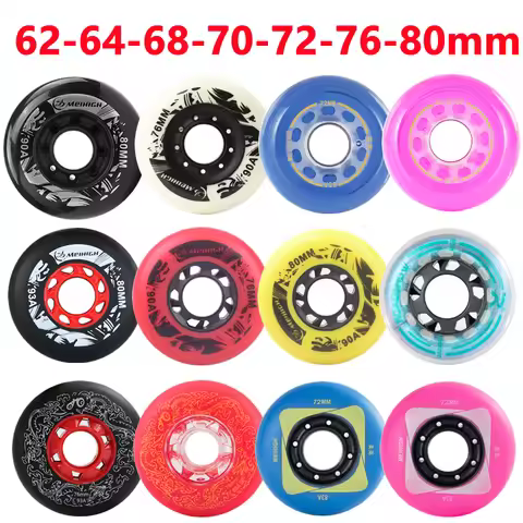 Roller Skate Wheel 62/64/68/70/72/76/80mm Inline Skates Rock Fancy Wheel PU Tyres Wear-resistant 83A