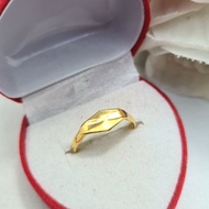 1 Gram Light Gold Diamond Ring