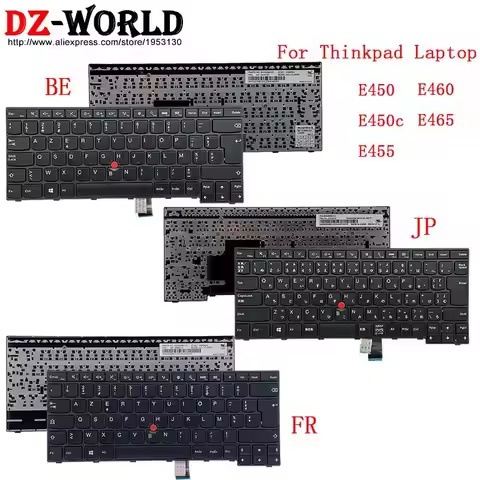 BE Belgian FR French AZERTY JP Japanese Keyboard for Lenovo Thinkpad E450 E460 E450c E455 E465 Lapto