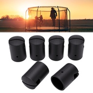 Fafeicy 6 Pack Trampoline Pole Caps ABS Plastic for Enclosure Net (Black)
