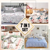 PREMIUM CADAR COMFORTER 5D (7IN1) 100% COTTON BEDSHEET READY STOCK IN MALAYSIA | SHIP SAME DAY