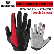 ROCKBROS Full Finger Cycling Gloves Touch Screen Sunscreen Breathability Spring Autumn Riding Gloves Outdoor Sports Accessories