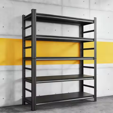 72" H X 48" W X 24" D Heavy Duty Garage Shelving Unit 5 Tier 3500 LBS Storage Shelves Adjustable Ind