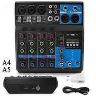 HD A4 A5 Sound Card Mixing Console Mixer Professional Audio 4 5 Channel Sound Mixer For Live Streami