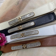 M5-3 Woman Hook Type Dress Belt with Diamonds Fashion Belt Versatile Woman Belt
