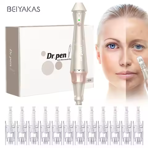 Dr.pen E30 with 12pcs Pen with Cartridges Nano Wireless Skin Care Kit Skin 0.25mm Needle Pen Skin Re