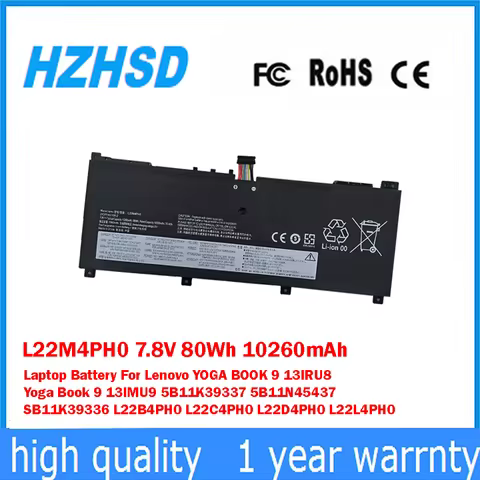 L22M4PH0 7.8V 80Wh 10260mAh Laptop Battery For Lenovo YOGA BOOK 9 13IRU8 Yoga Book 9 13IMU9 5B11K393