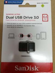 SanDisk 64GB Dual OTG USB 3.0 SDDD2 手指 全新 包郵 #newbieMar19