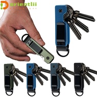 ORIENTLII Key  Holder, Compact Holds 2-5 Keys Key Organizer,  Metal Minimalist Keys Fob Outdoor