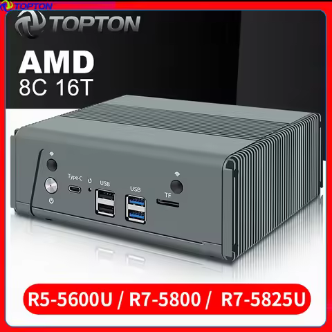 Topton AMD Mini PC Ryzen 7 5825U 5800U 4x Intel i226-V 2.5G Soft Router NAS Server Firewall Applianc