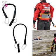 Baosity Safety Lanyard Outdoor Climbing Harness Belt Lanyard Fall Arrest Rope With Large Carabineer 