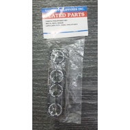 Tamiya 4WD Mini Racer GUP Low-Profile Tire & Wheel Set (Black Plated)