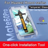 One-Click HD Tempered Glass For Huawei P30 P40 P50 P60 Pro Plus Anti-pee Screen Protector Protective Clear Film Full Curved Edge For Mate50pro Mate60pro honor 90Pro 80/60/60SE/70