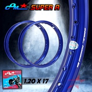 ล้อ COM SUPER A 1.20 X 17 จำนวน 2 วง วงล้อคอม ทรง A60 ขนาด 1.20 ขอบ 17 ของแท้ การันตีของแท้ 100% วงล