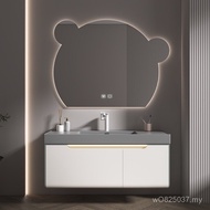 Qimei Bathroom Cabinet Integrated Basin Hand Wash Basin Cabinet Bathroom Bathroom Cabinet New Style 