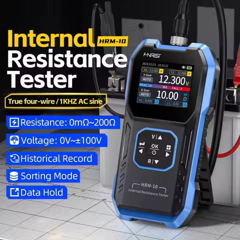 FNIRSI HRM-10 Battery Voltage Internal Resistance Tester 18650 High-precision Trithium Lithium lron 