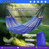 Hammock Travel with Storage Bag Duyan Ice silk Hammock Camping Hiking Outdoor Foldable Hammock duyan