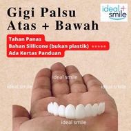 terbaru !!! ideal smile gigi palsu atas bawah gigi palsu instan lepas